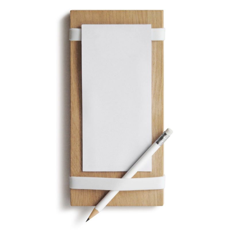 Milk, Eggs, Butter Notepad holder with magnet Side by Side White SINGLE PIECES